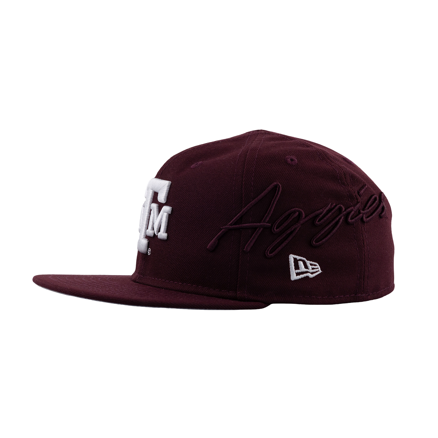 Texas A&M New Era Youth Script Aggies Flat Bill Cap - Maroon