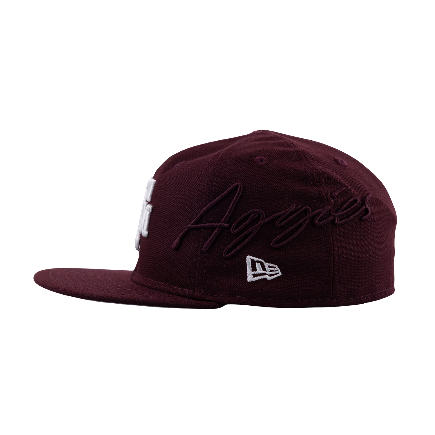 Texas A&M New Era Youth Script Aggies Flat Bill Cap - Maroon