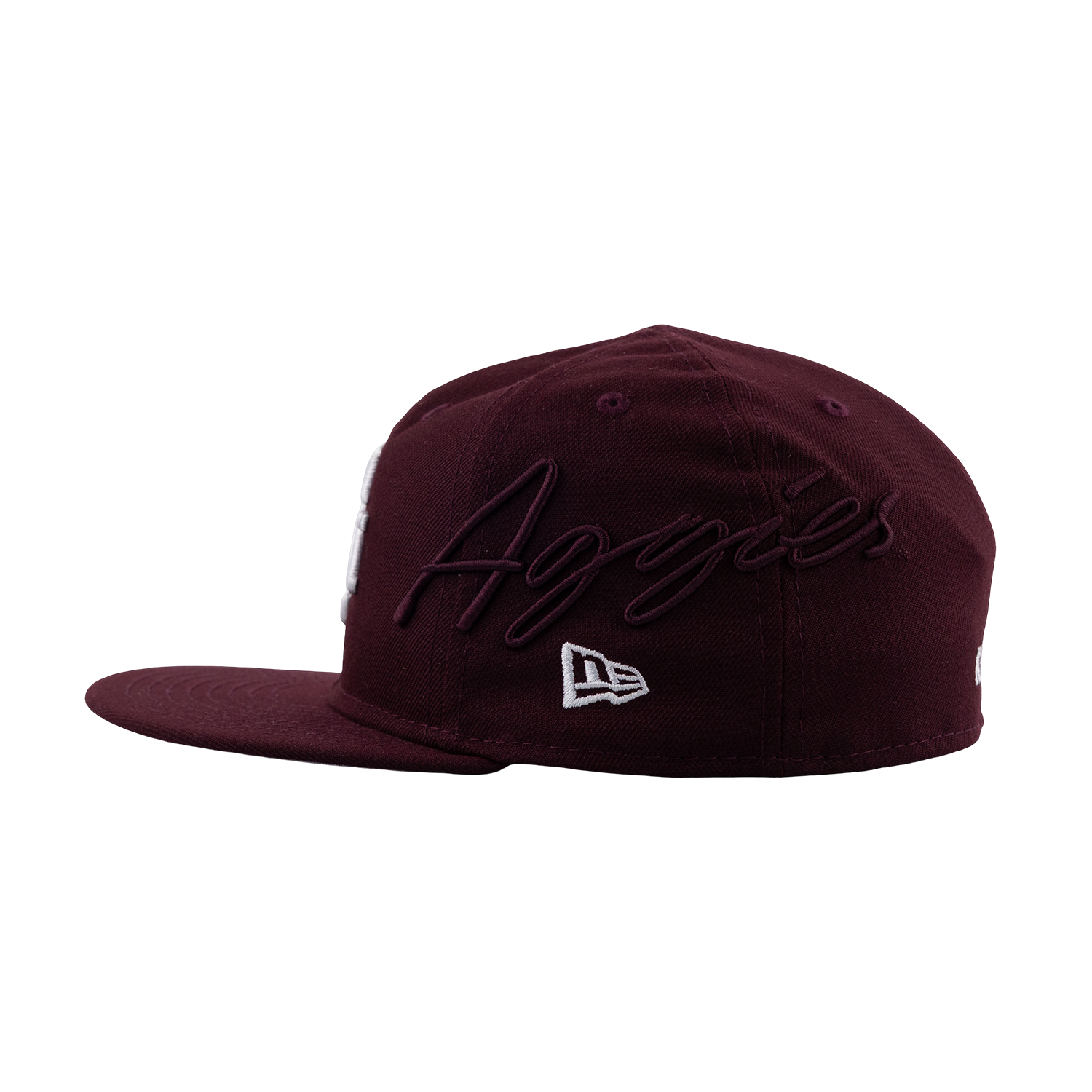 Texas A&M New Era Youth Script Aggies Flat Bill Cap - Maroon