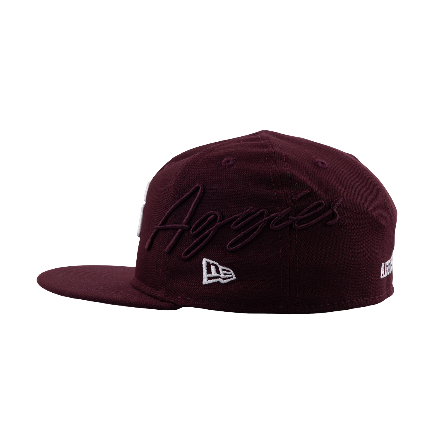 Texas A&M New Era Youth Script Aggies Flat Bill Cap - Maroon