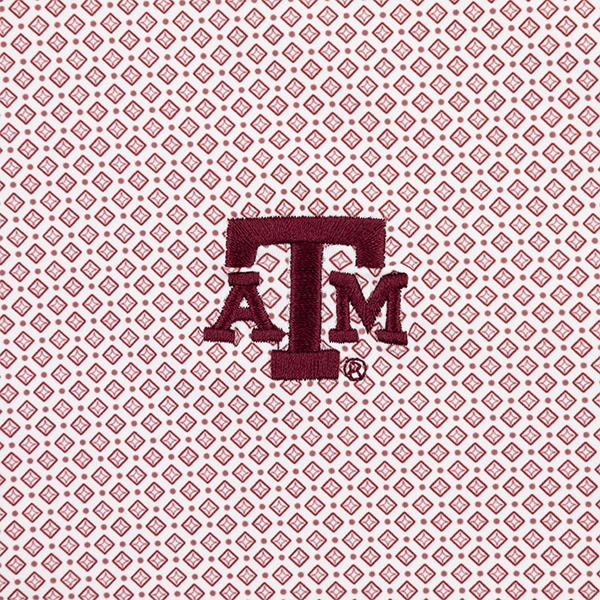 Texas A&M Collegiate Outfitters Geo Block Maroon Polo