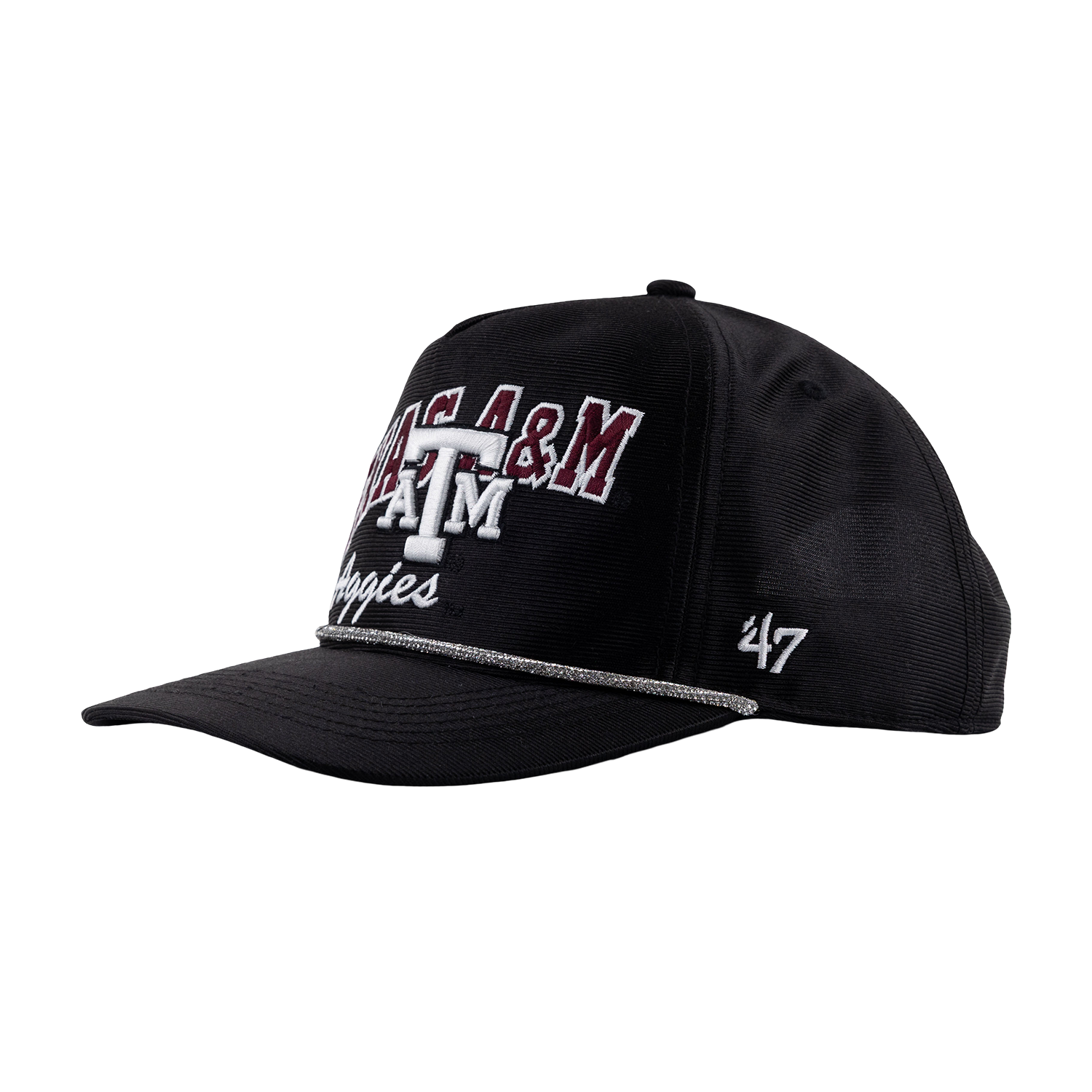 Texas A&M 47 Brand Trendy Glitter Rope Hat - Black