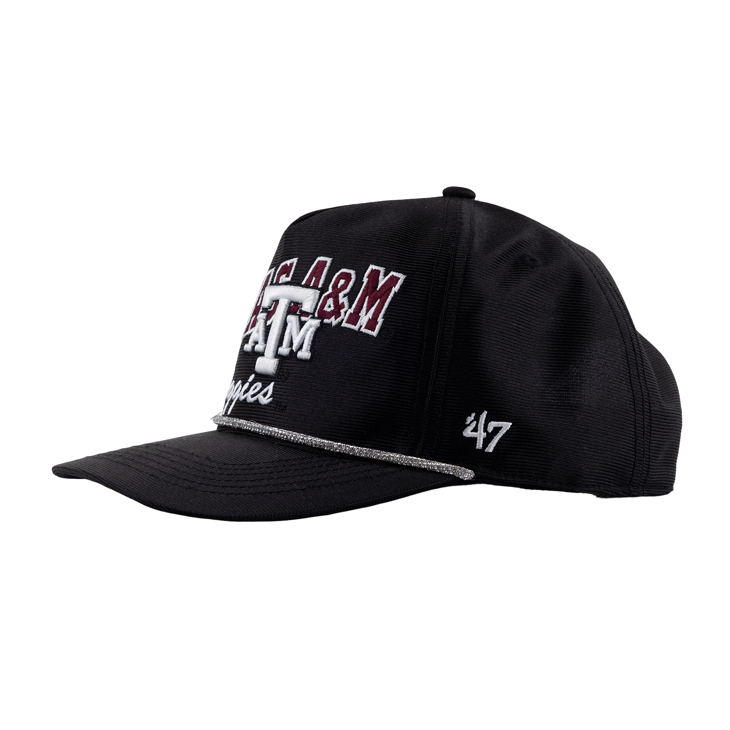 Texas A&M 47 Brand Trendy Glitter Rope Hat - Black