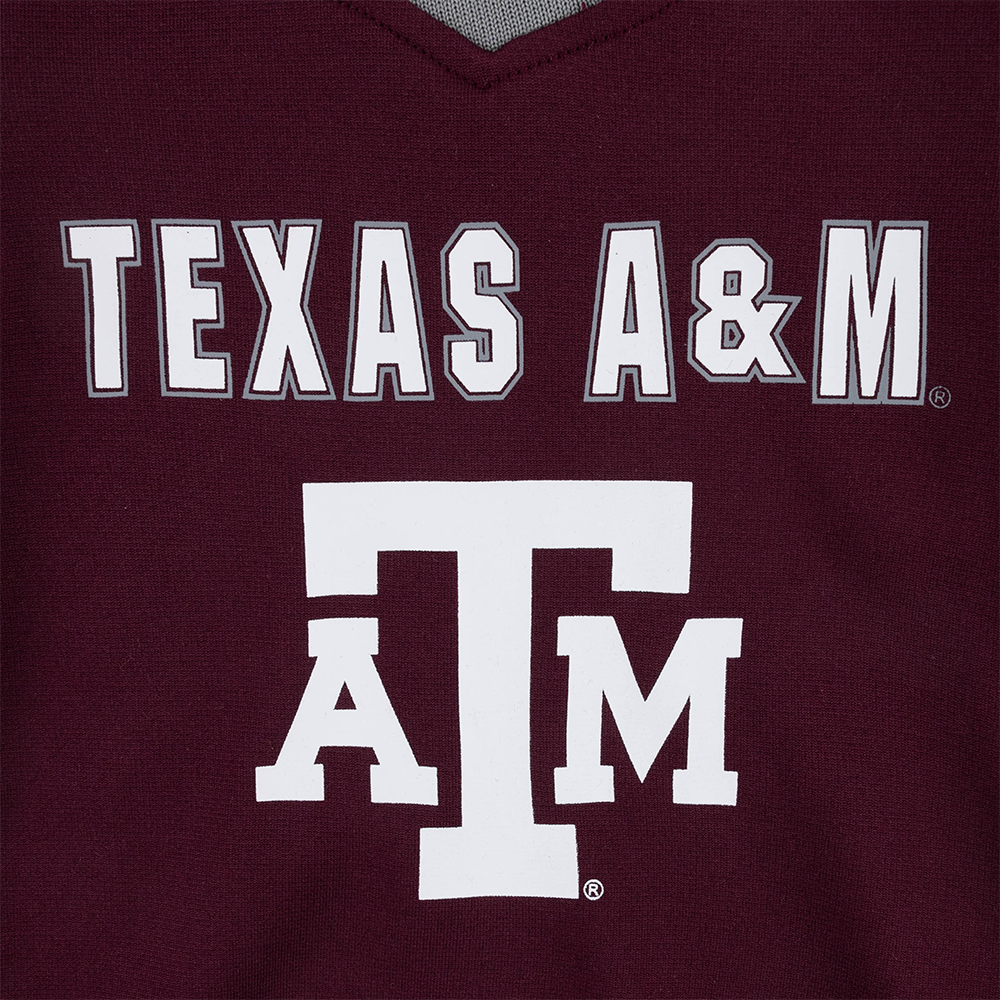 Texas A&M Colosseum Infant All Day Football Romper - Maroon