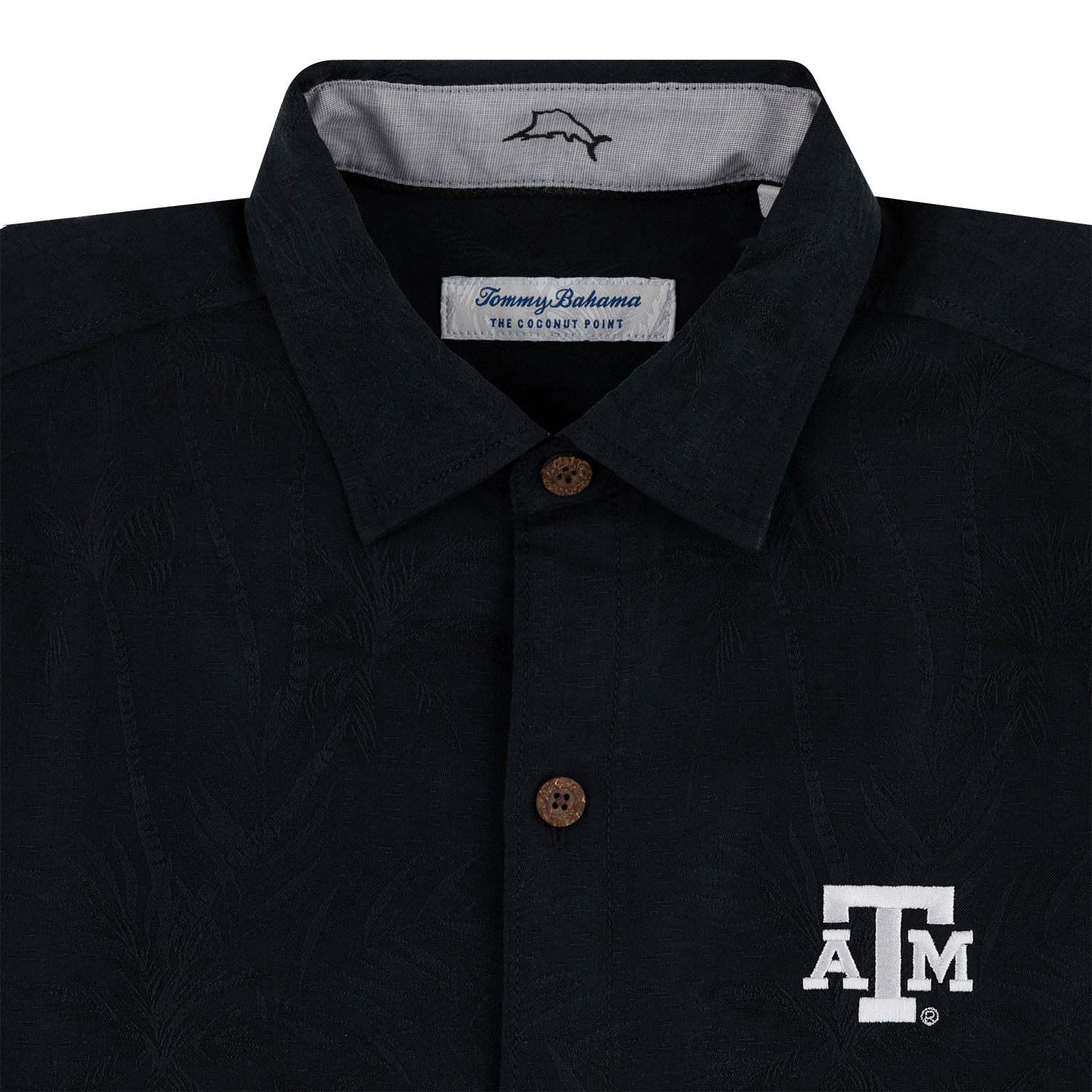 Texas A&M Tommy Bahama Palm Vista Polo - Black