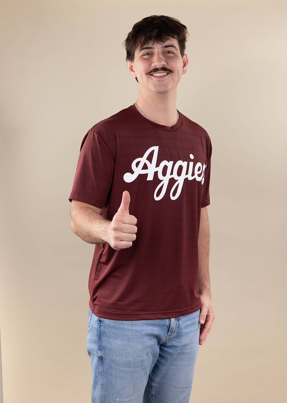 Script Aggies Collegiate Outfitters Light Mesh T-Shirt - Maroon