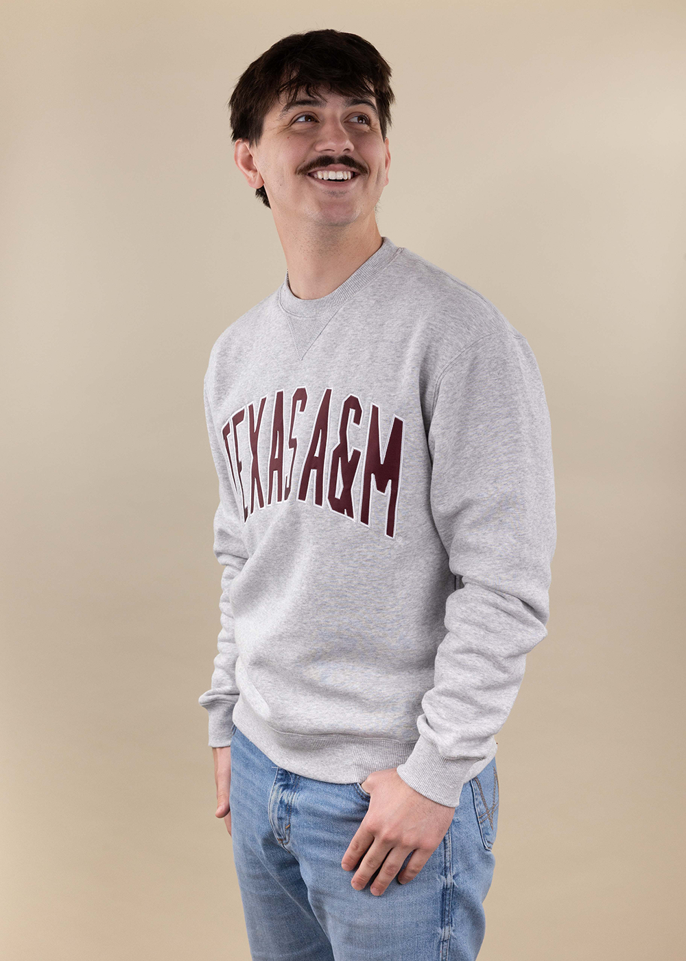 Texas A&M Collegiate Outfitters Arch Crewneck - Gray