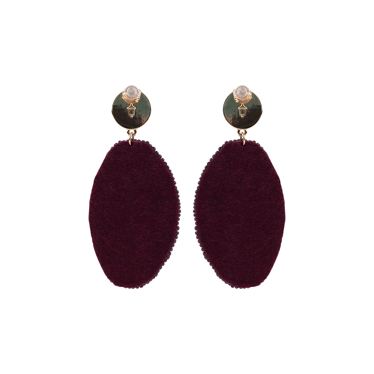 Emerson Street Gold Touch Back Football Earrings