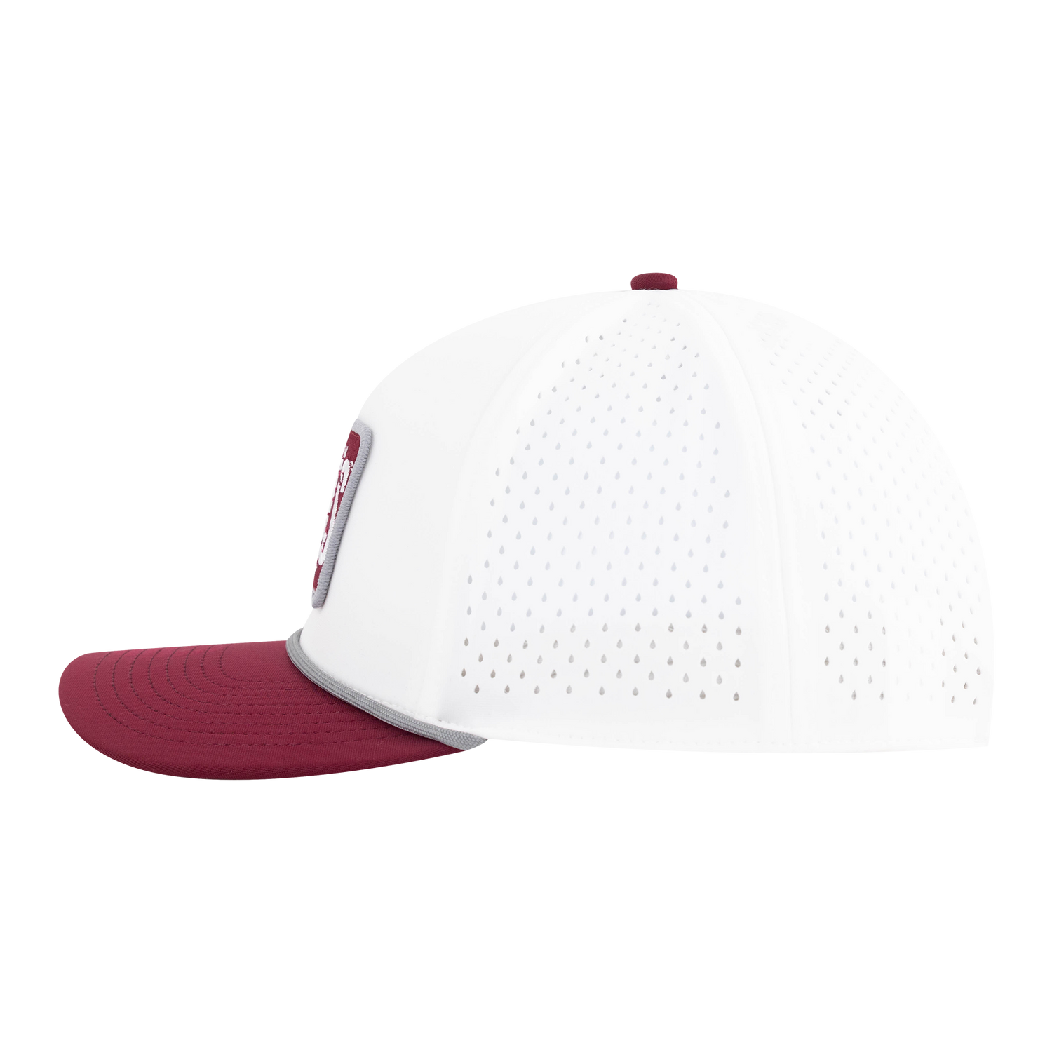 Aggies Square Patch Rope Mesh Cap - White