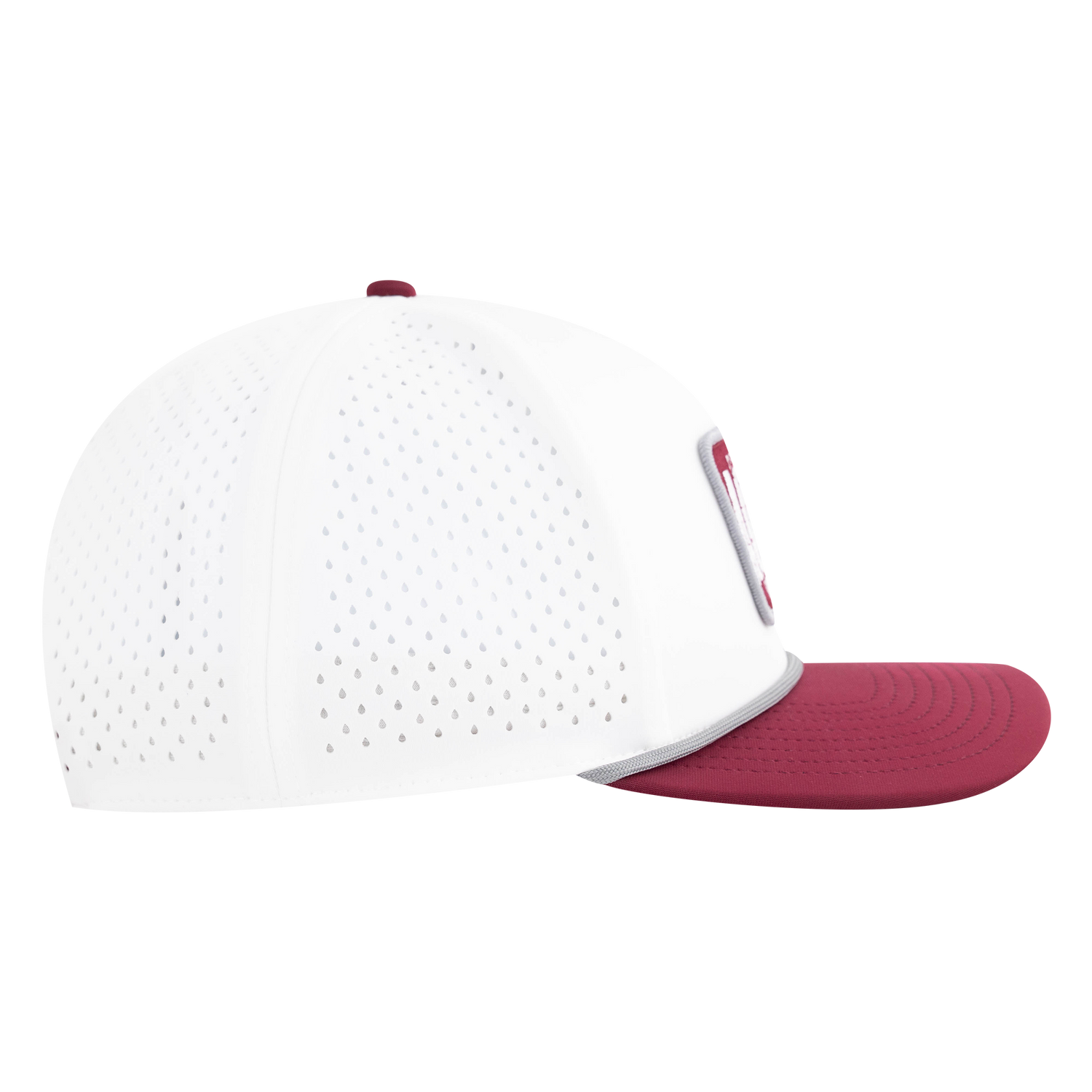 Aggies Square Patch Rope Mesh Cap - White