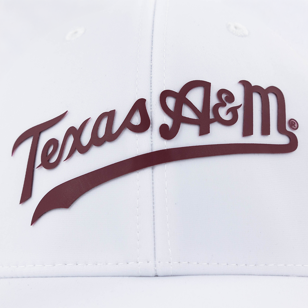 Script Texas A&M Collegiate Outfitters Swoop Hat - White