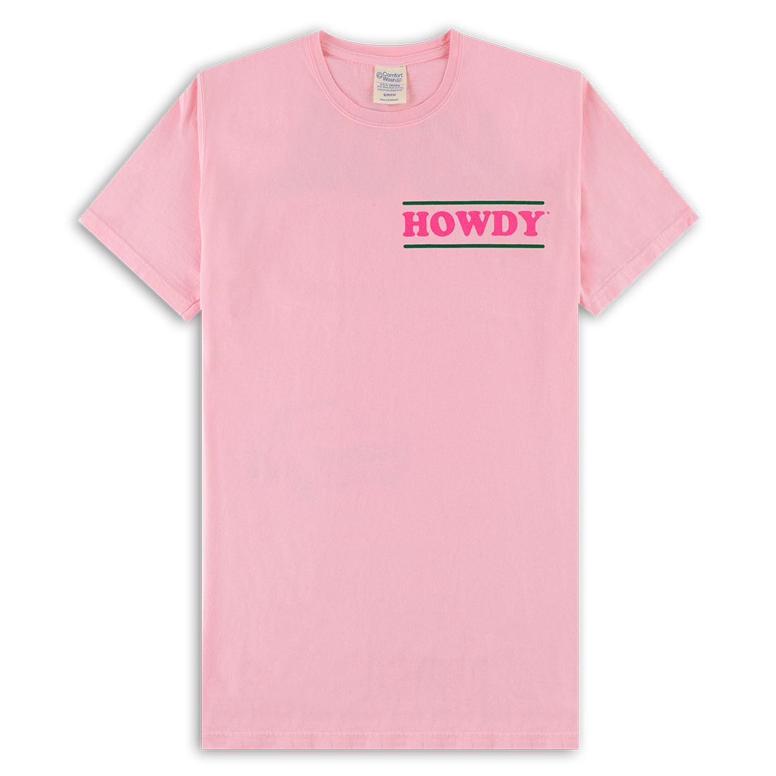 Texas A&M Stamp Howdy Aggies Pink Boot T-Shirt