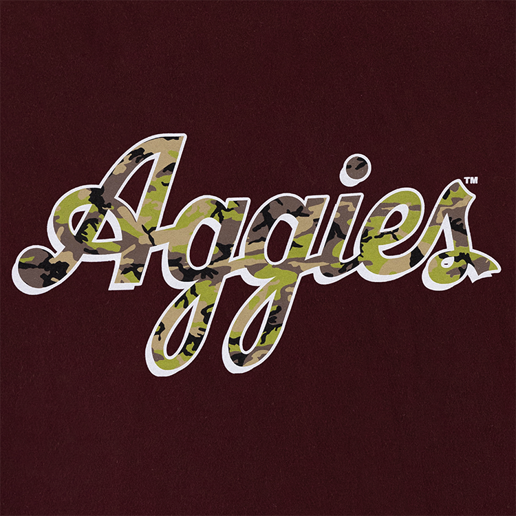 Aggies Script Camo T-Shirt
