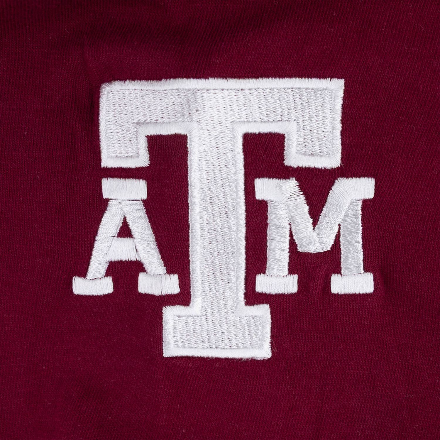 Texas A&M Pressbox Colorblock Long Sleeve V-Neck - White