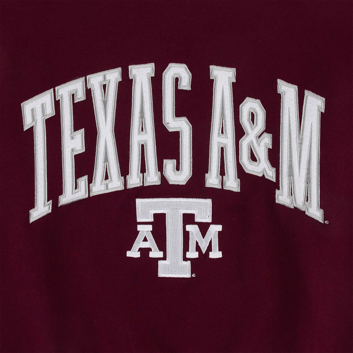 Texas A&M Pressbox Mock Neck Sweatshirt - Maroon