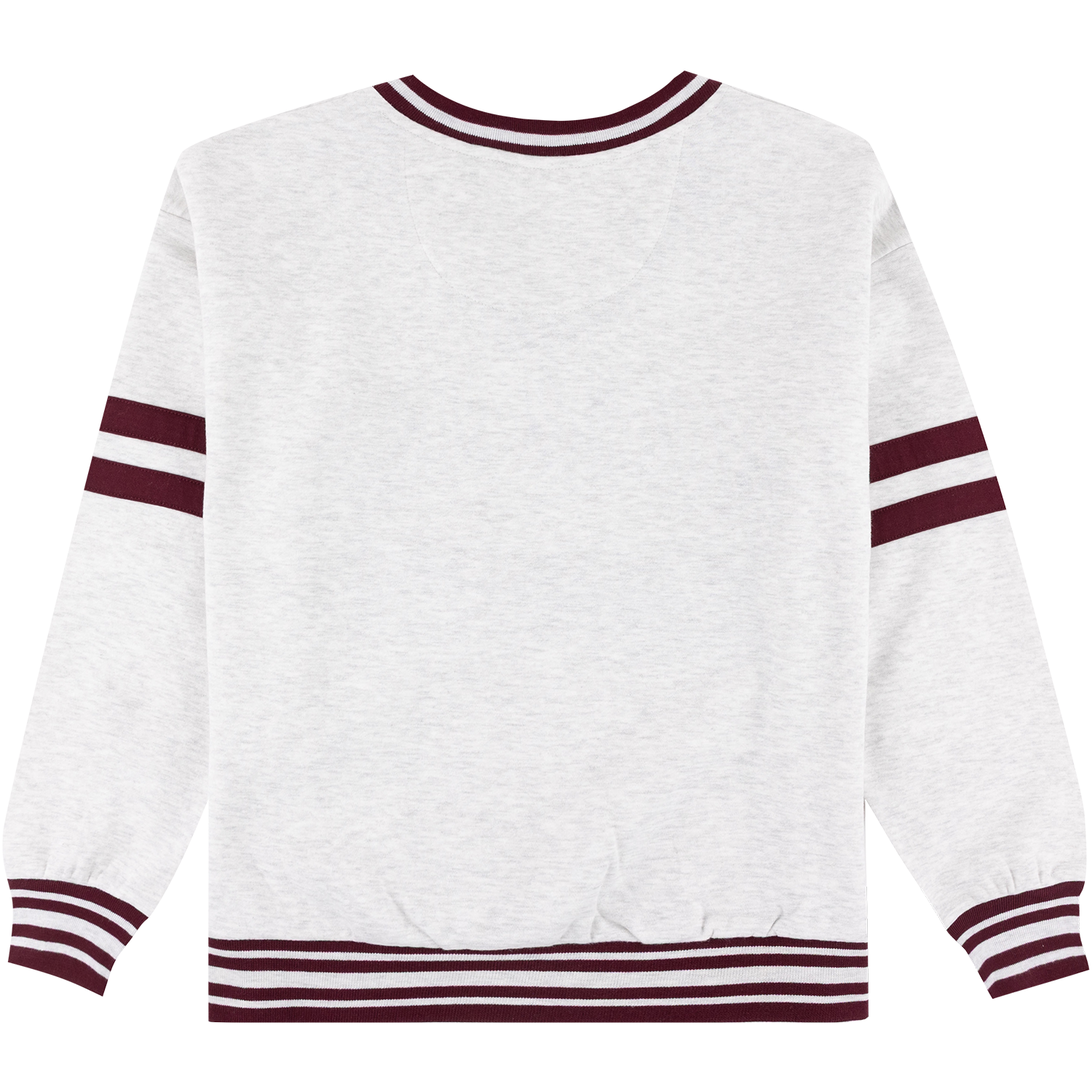 Texas A&M Pressbox Varsity V-Neck Fleece Sweatshirt - Gray