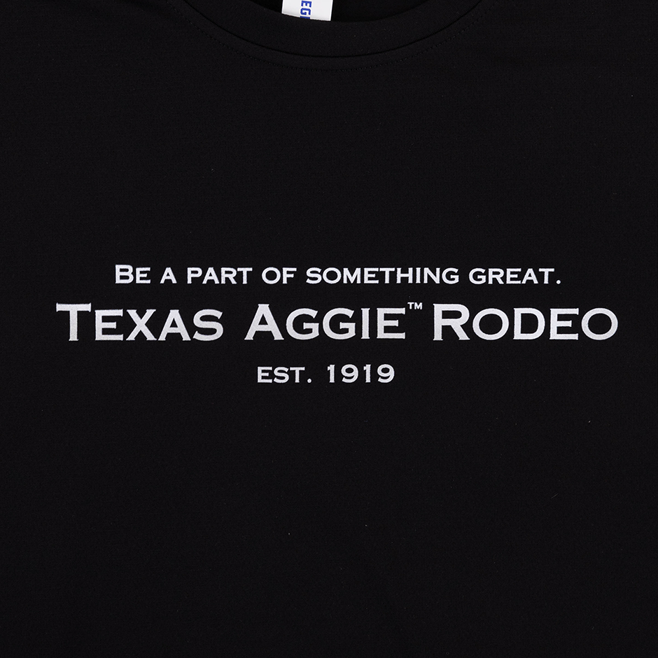 Collegiate Outfitters Texas Aggie Rodeo Black Performance T-Shirt
