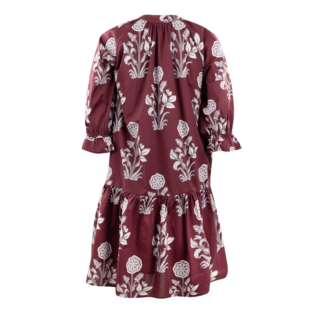 Collegiate Outfitters Dress with Flowers - Maroon