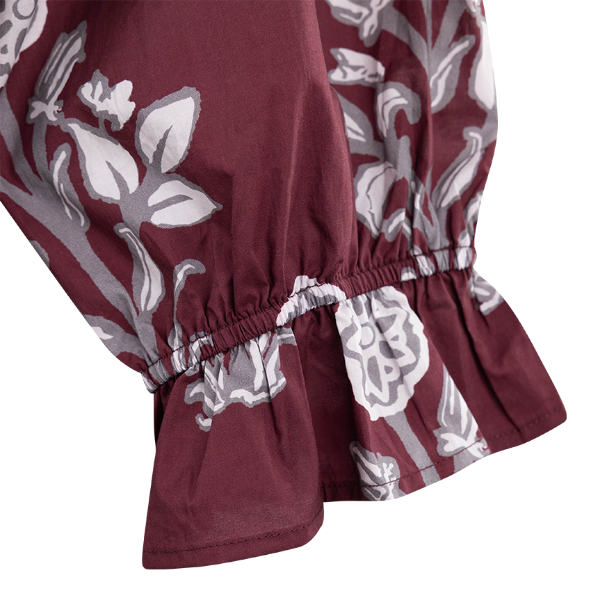 Collegiate Outfitters Dress with Flowers - Maroon