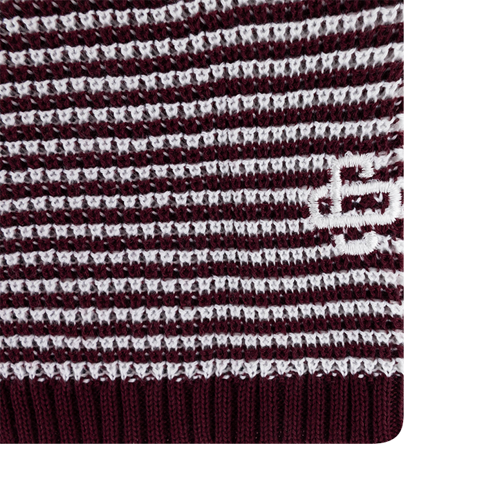 Collegiate Outfitters Striped Cozy Set - Maroon