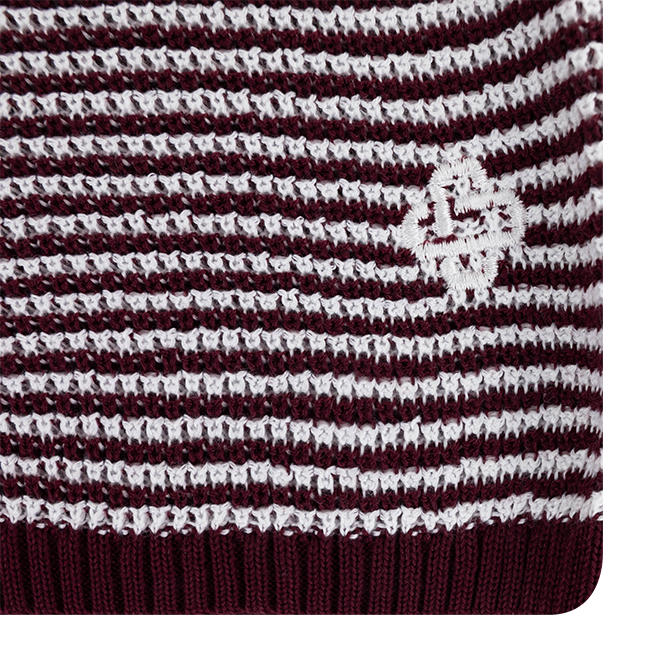 Collegiate Outfitters Striped Cozy Set - Maroon