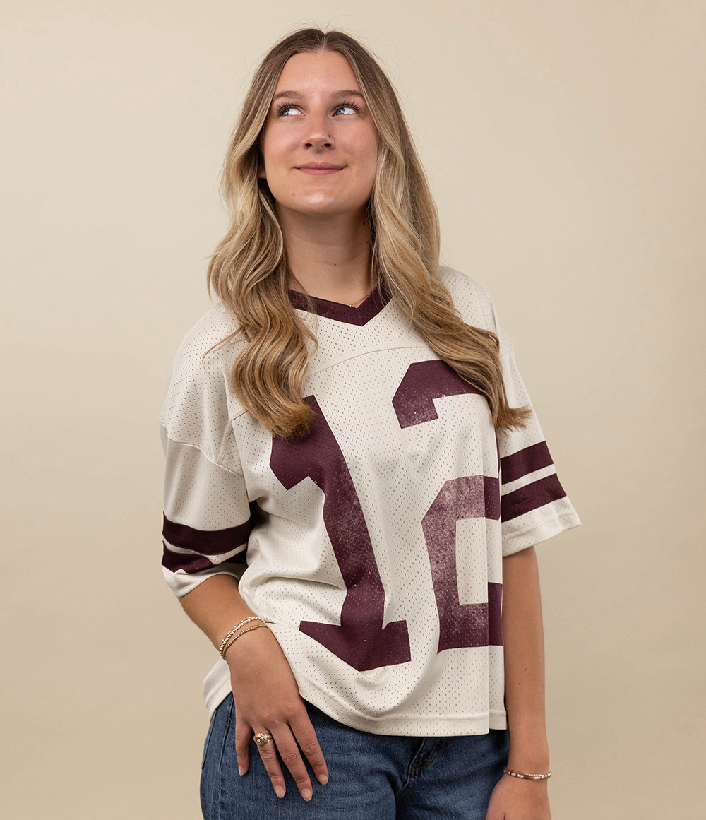 Collegiate Outfitters 12 Wide Faded Jersey - Beige