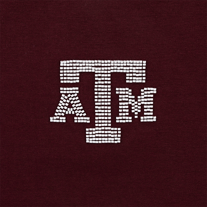 Texas A&M Hype & Vice Beaded Baby Tee - Maroon