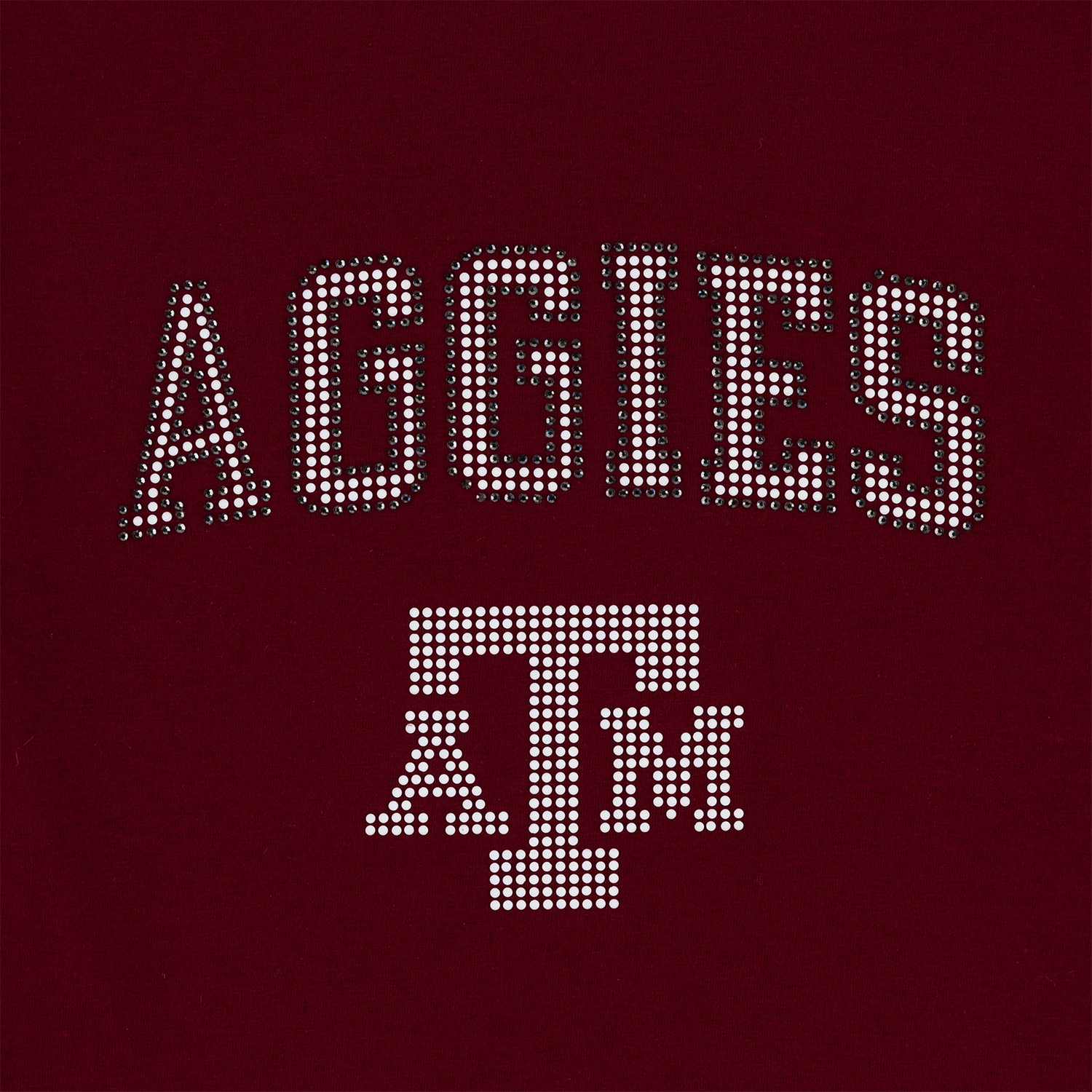 Aggies Hype & Vice Rhinestone T-Shirt - Maroon