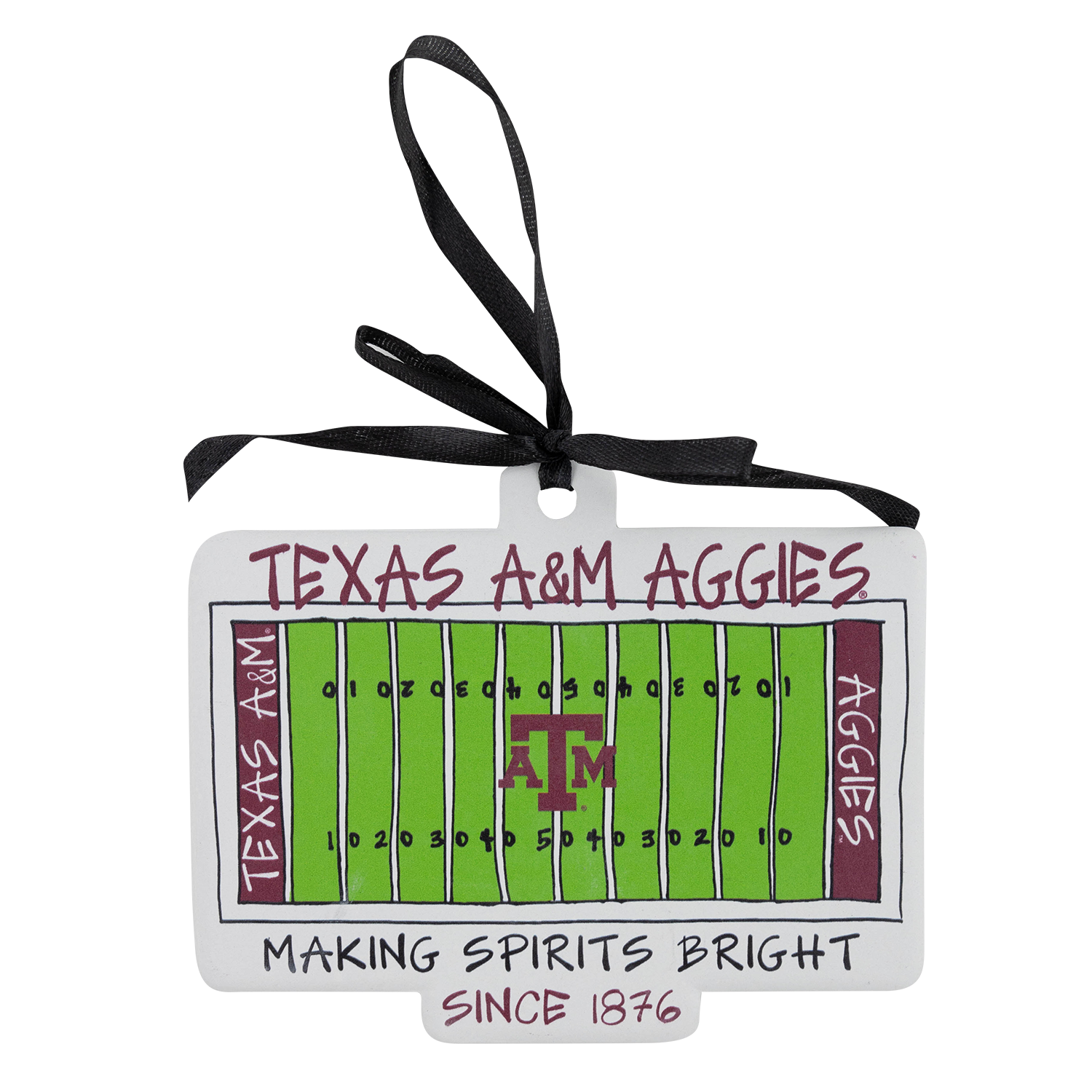 Texas A&M Magnolia Lane Ceramic Football Field Ornament