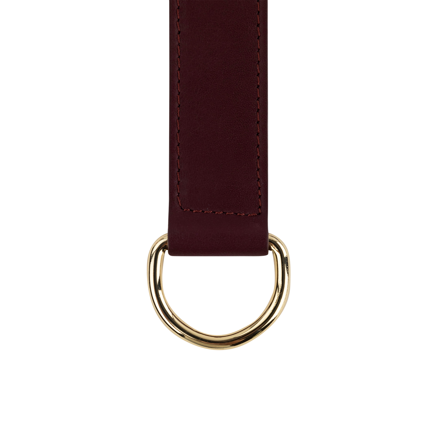 Saturday Silks Skinny Reversible Scarf Leather Belt - Maroon
