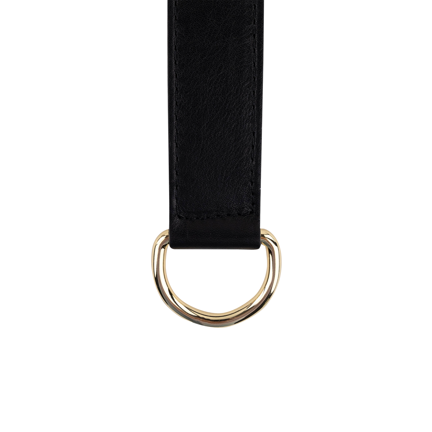 Saturday Silks Skinny Reversible Scarf Leather Belt - Black