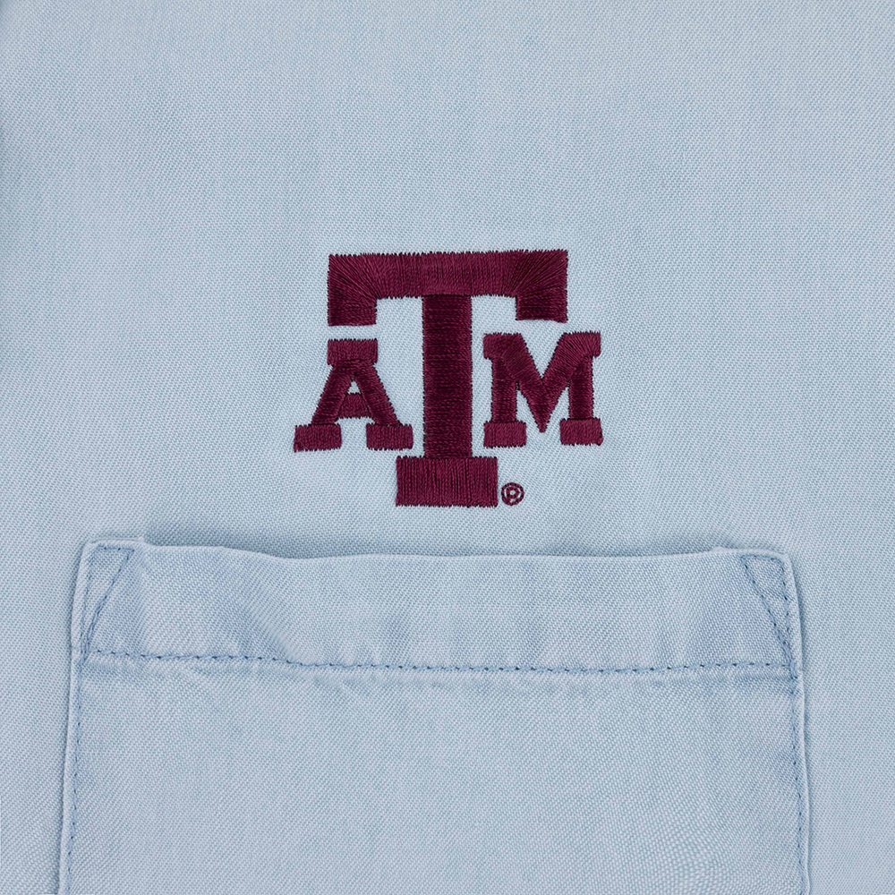 Texas A&M Flag & Anthem Button Down Shirt - Blue