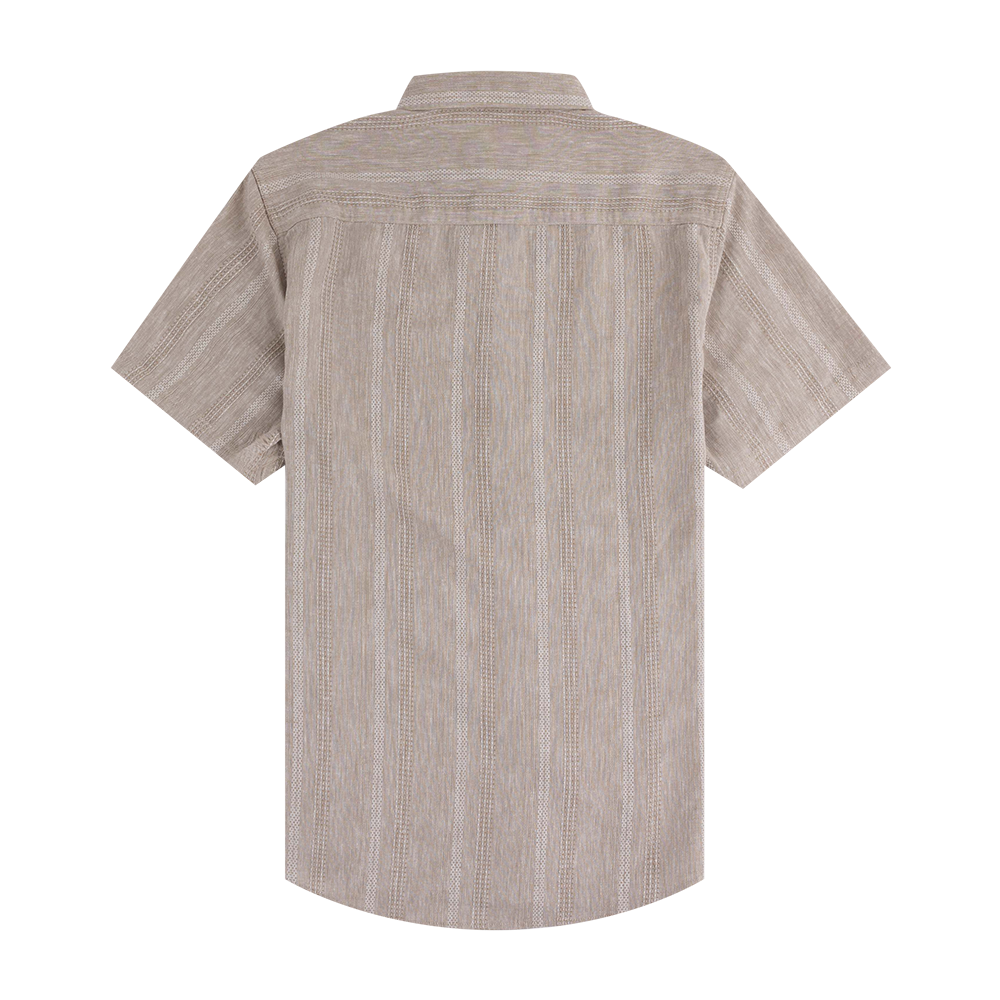Texas A&M Flag & Anthem Oceanside Linen Shirt - Beige