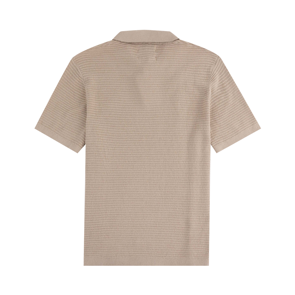 Texas A&M Flag & Anthem Textured Polo - Beige