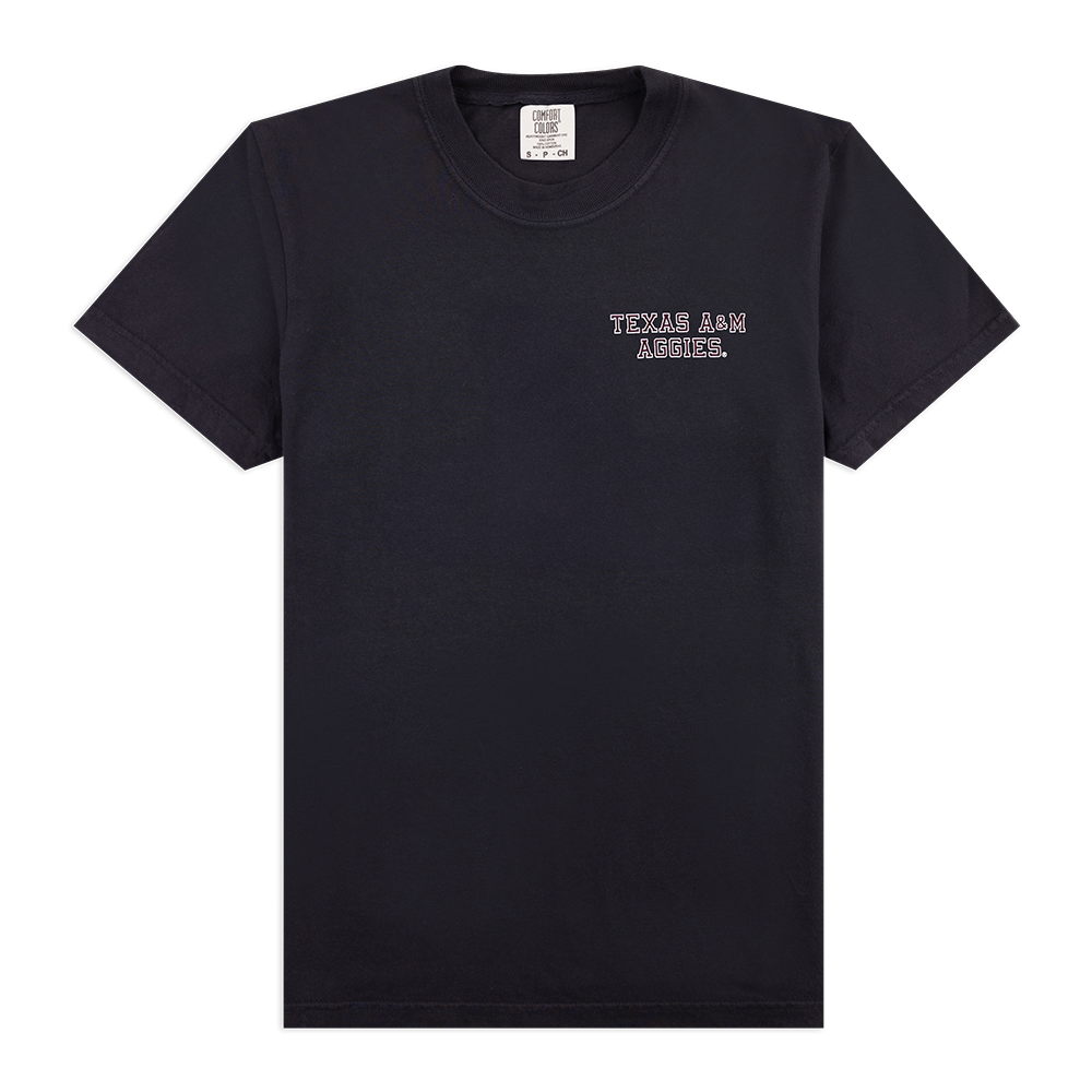 Aggies Skeleton Basketball Black T-Shirt