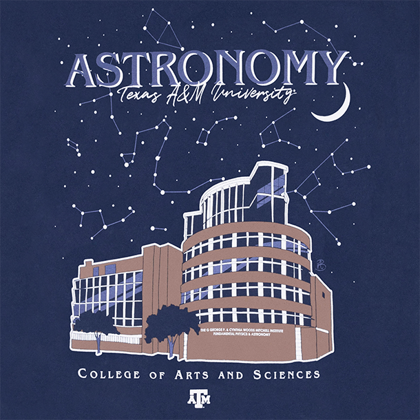 Texas A&M Physics and Astronomy T-Shirt - Blue