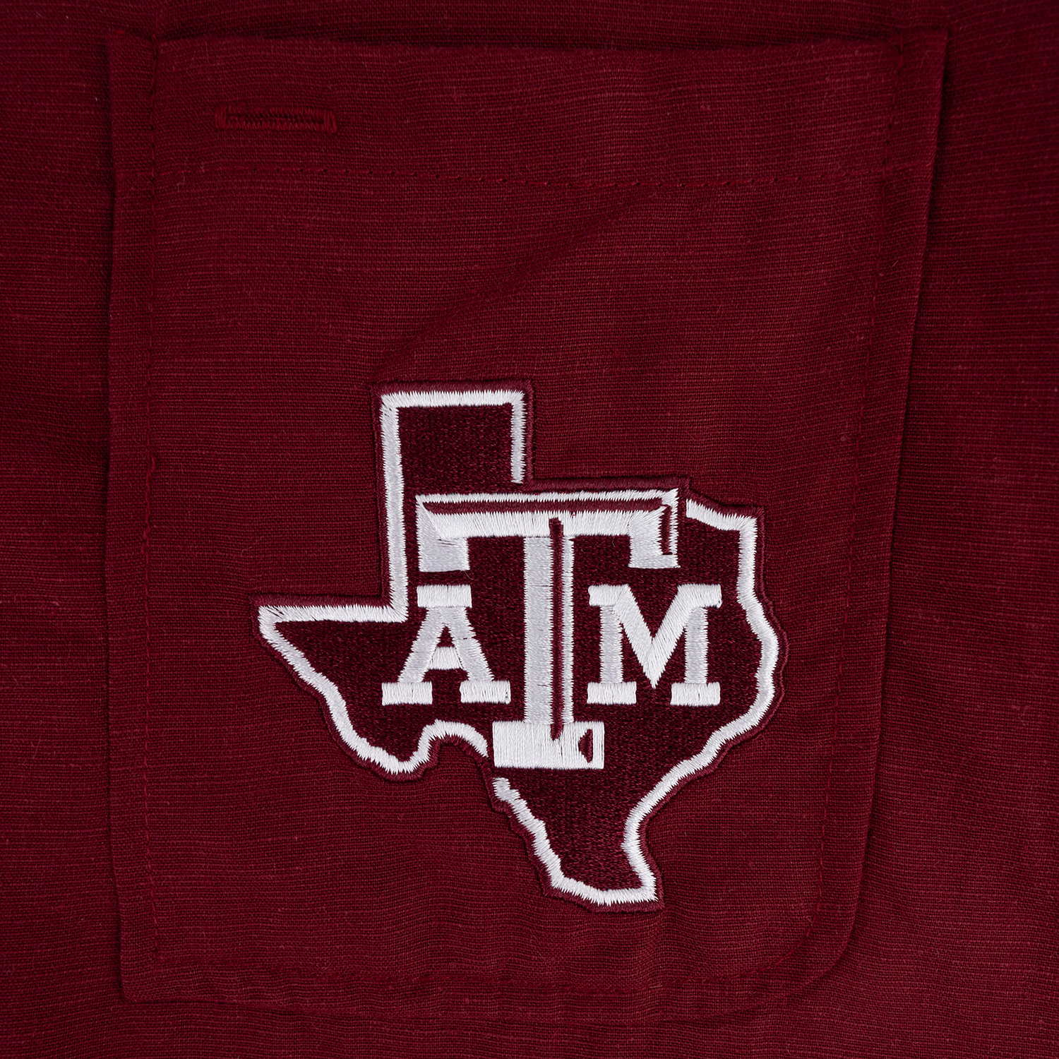 Texas A&M KADYLUXE Women's Lonestar Linen Button Up - Maroon