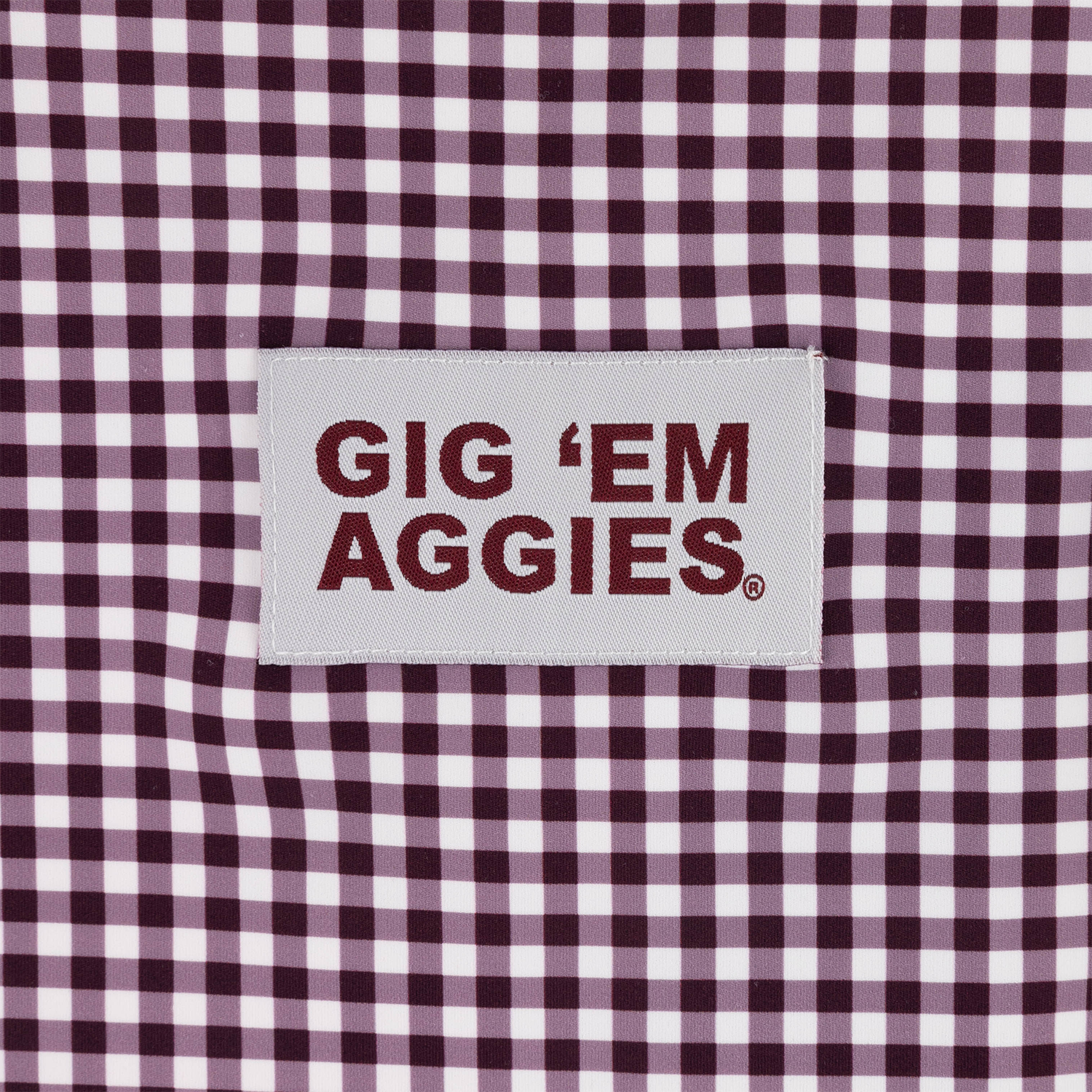 Gig 'Em Aggies Scarlet & Gold Girls Gingham Dress - Maroon