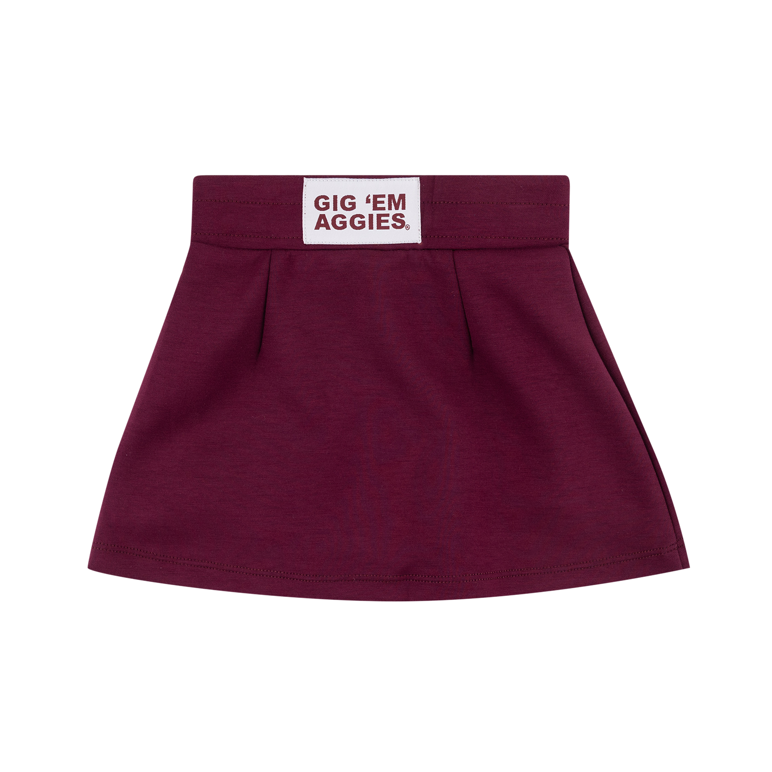 Gig 'Em Aggies Scarlett & Gold Youth Skirt - Maroon