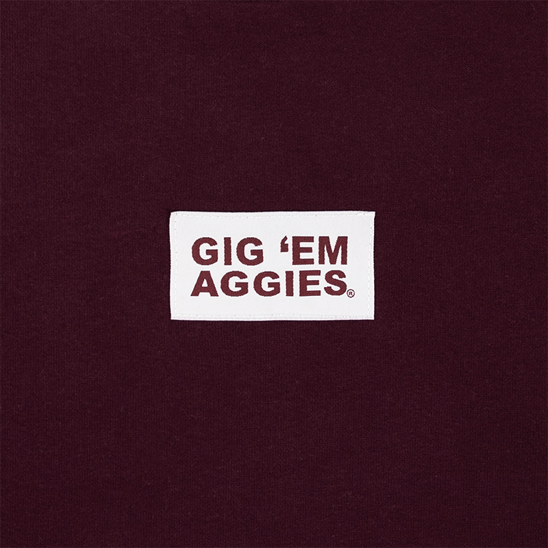 Gig 'Em Aggies Scarlet & Gold Boxy Crewneck - Maroon