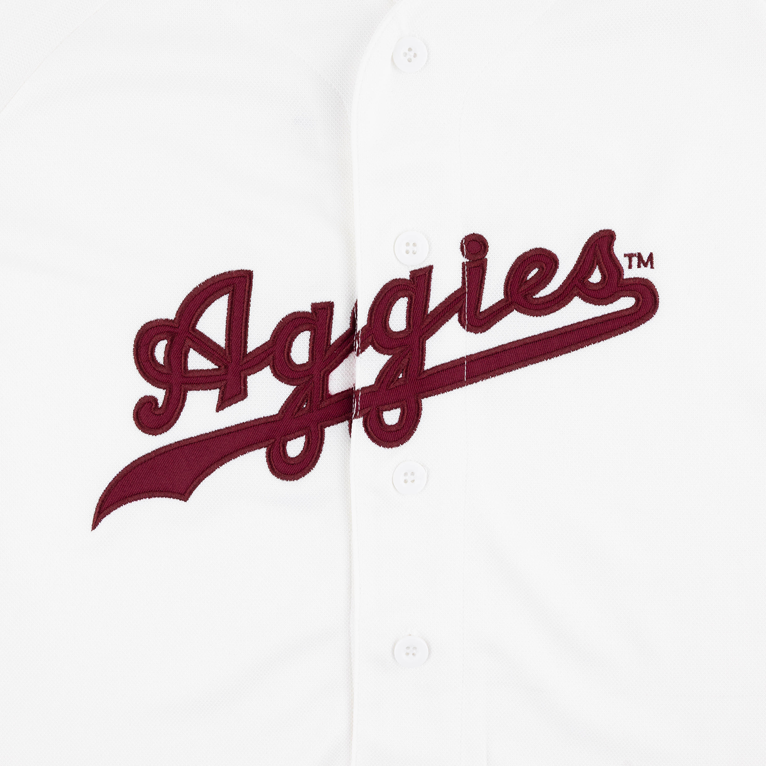 Script Aggies Established & Co Women's Baseball Jersey - White