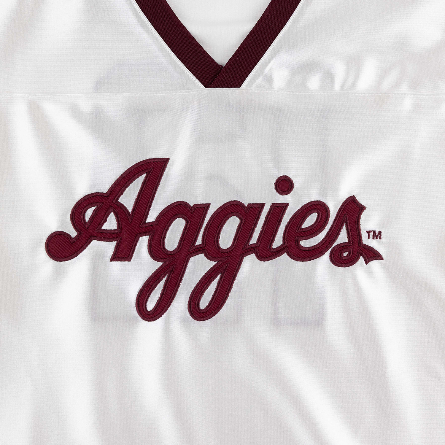 Script Aggies Shine Jersey - White
