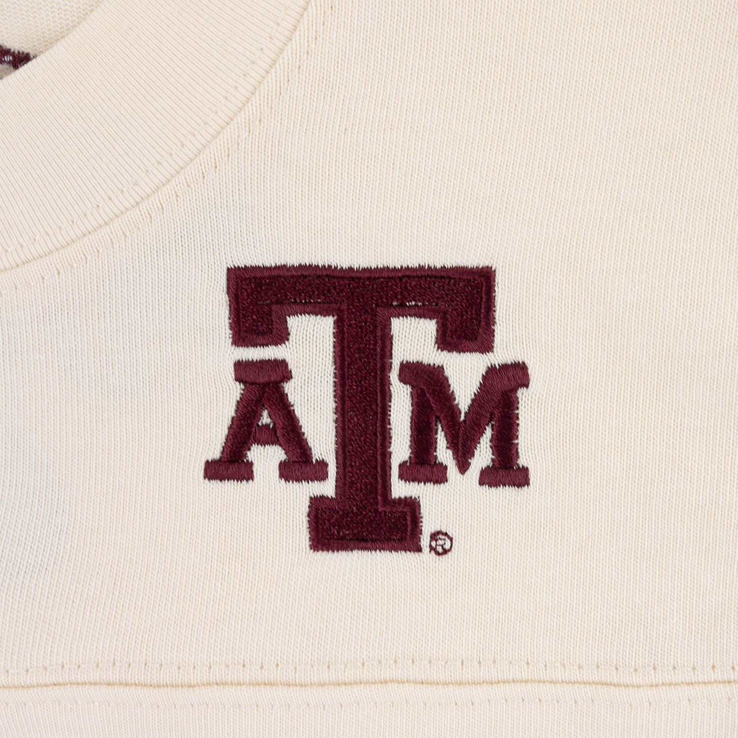 Texas A&M Established Co. Varsity Long Sleeve Jersey Top - Beige