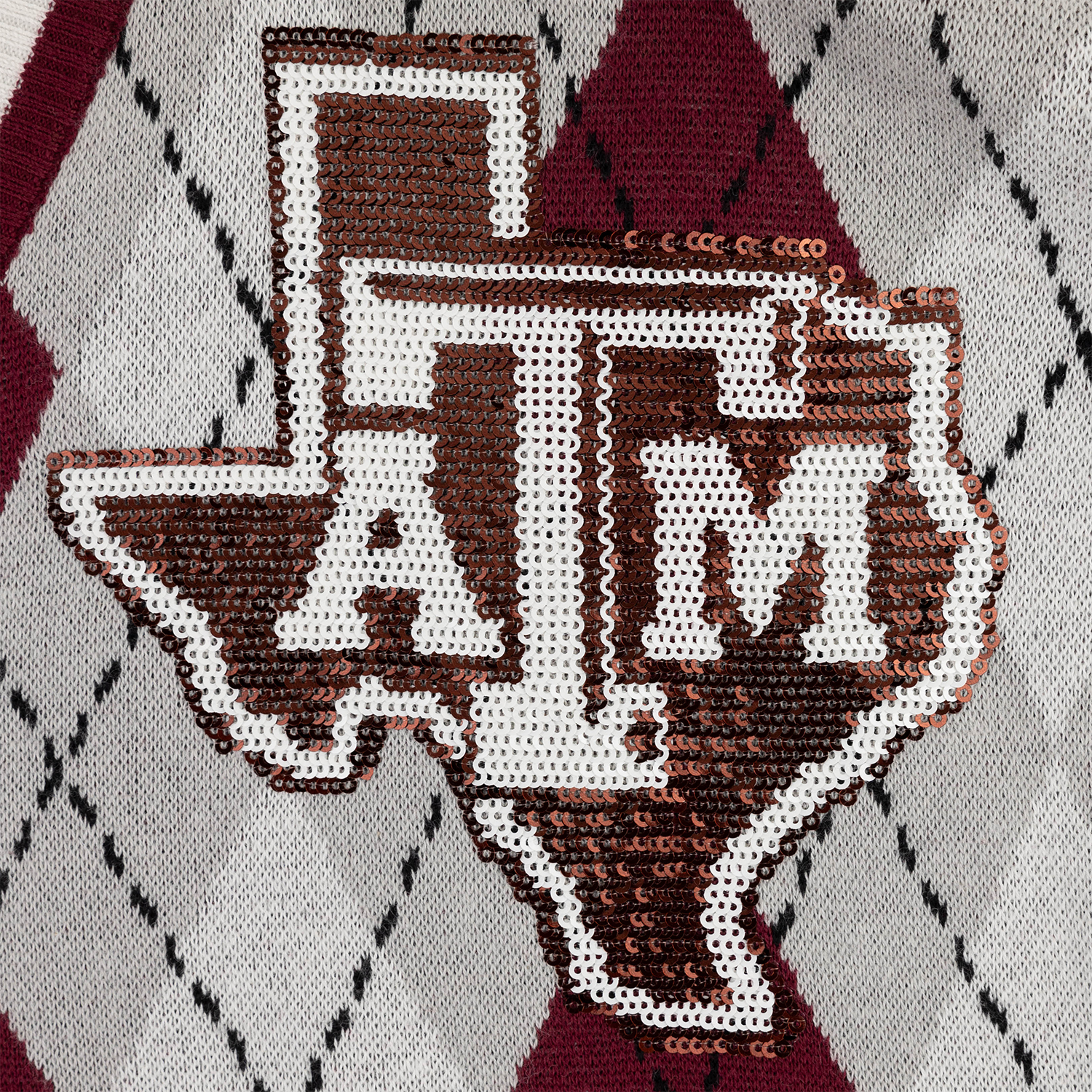 Texas A&M Stewart Simmons Argyle Football Cardigan - Maroon