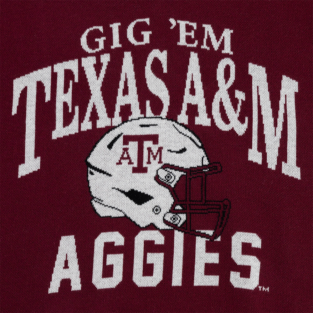 Texas A&M Stewart Simmons Helmet Sweater - Maroon