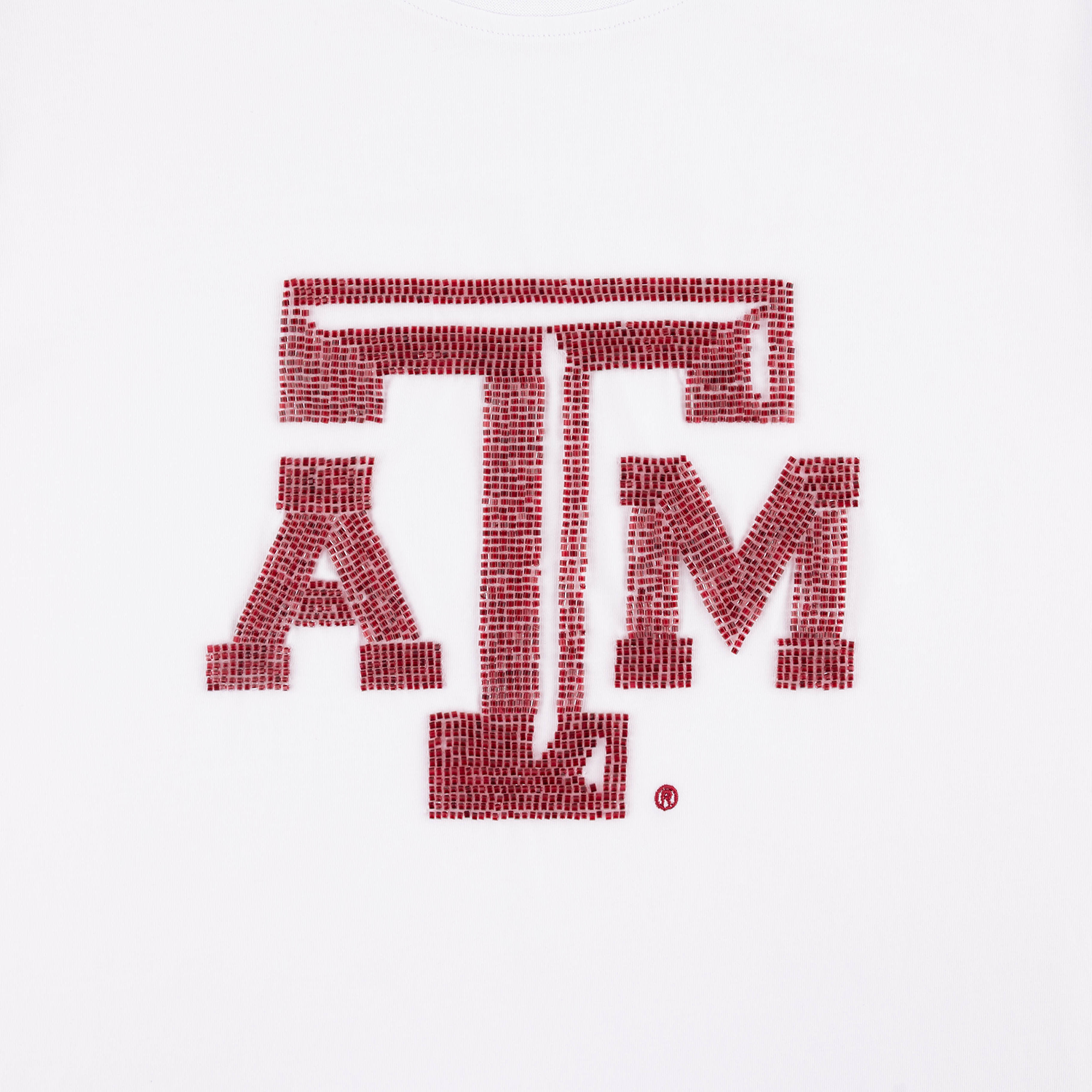 Texas A&M Stewart Simmons Beaded Tee - White