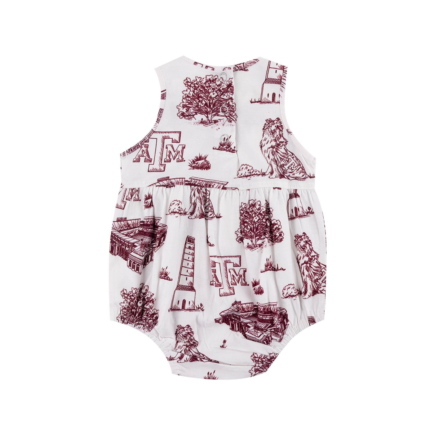 Texas A&M Stewart Simmons Infant Toile Bodysuit - Maroon