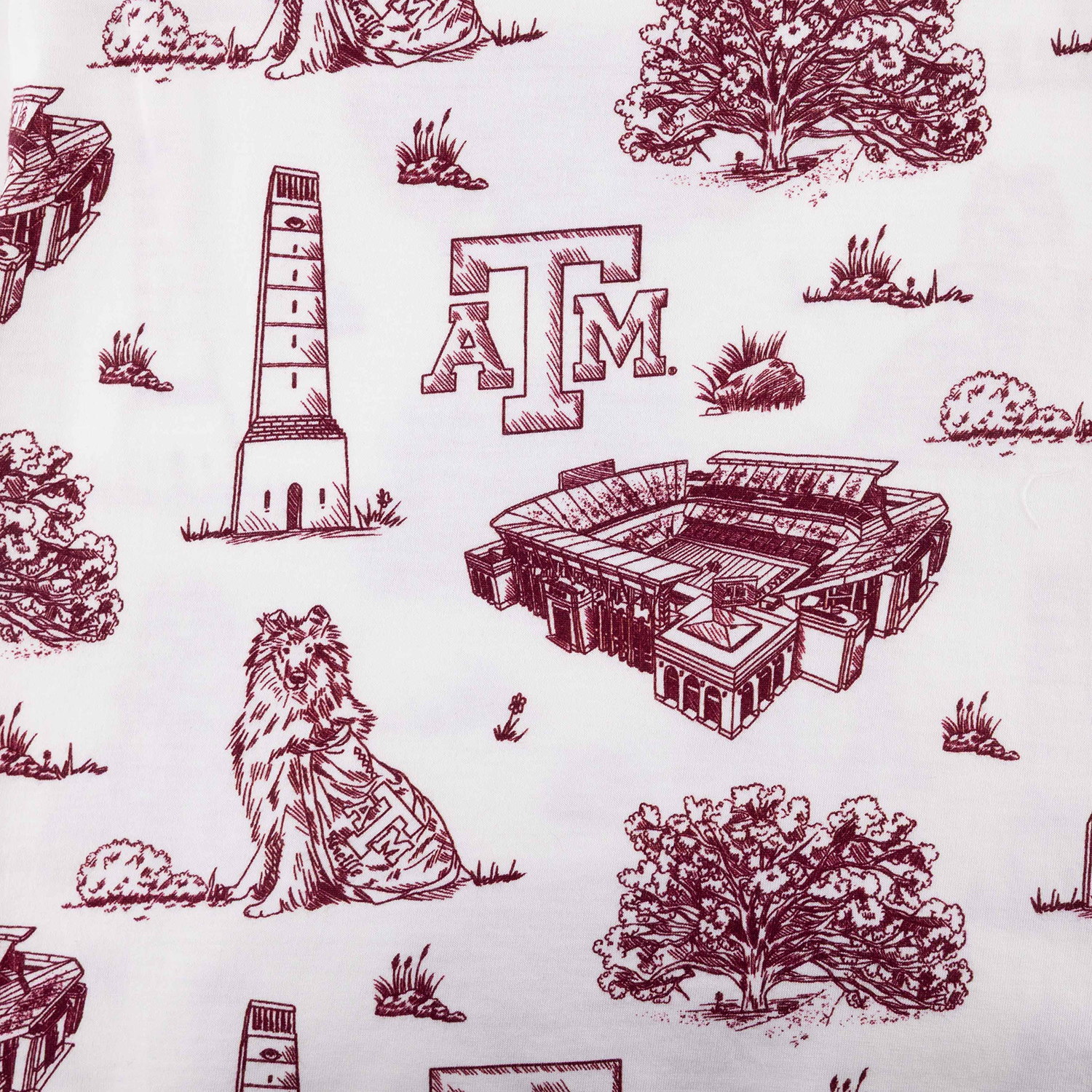 Texas A&M Stewart Simmons Girls Toile Dress - Maroon