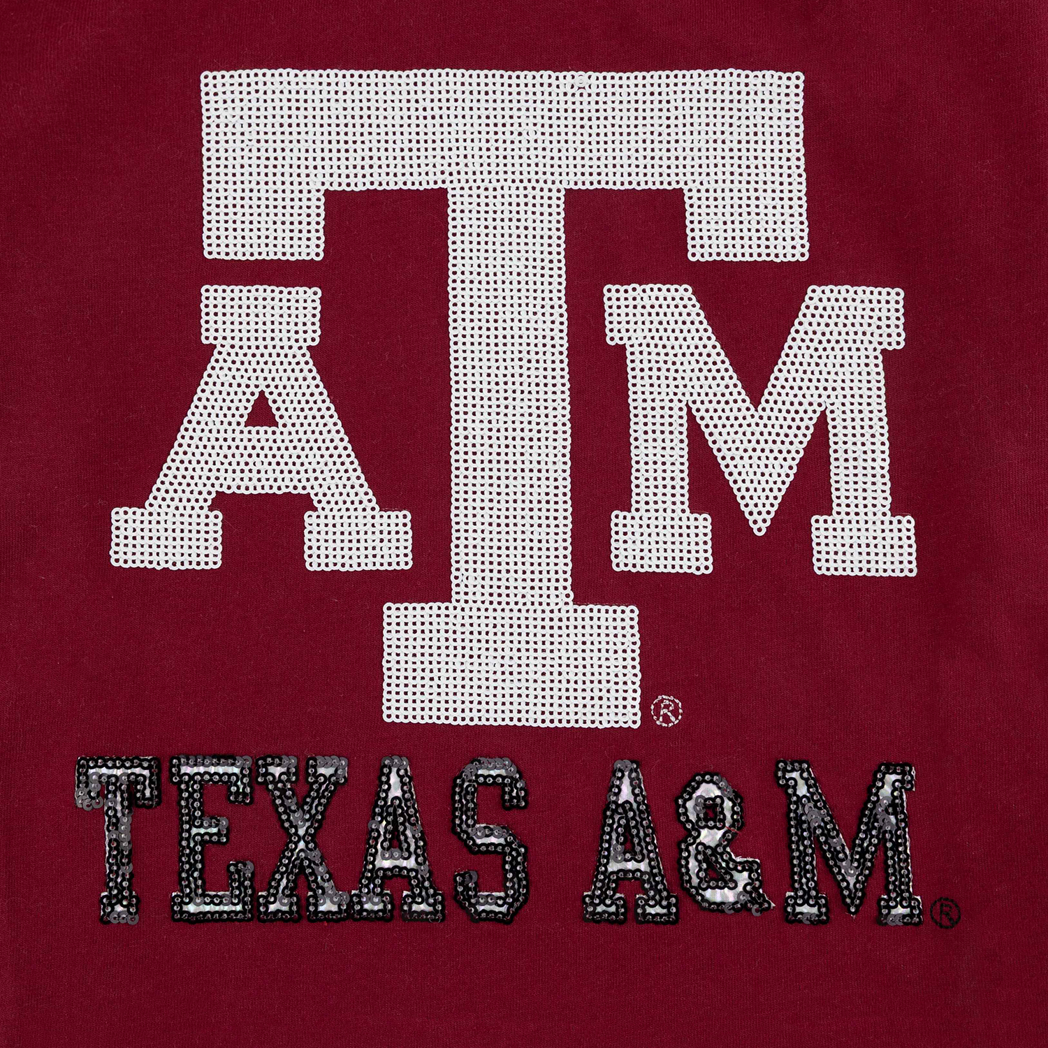 Texas A&M Stewart Simmons Youth Sequin Jersey Tee - Maroon