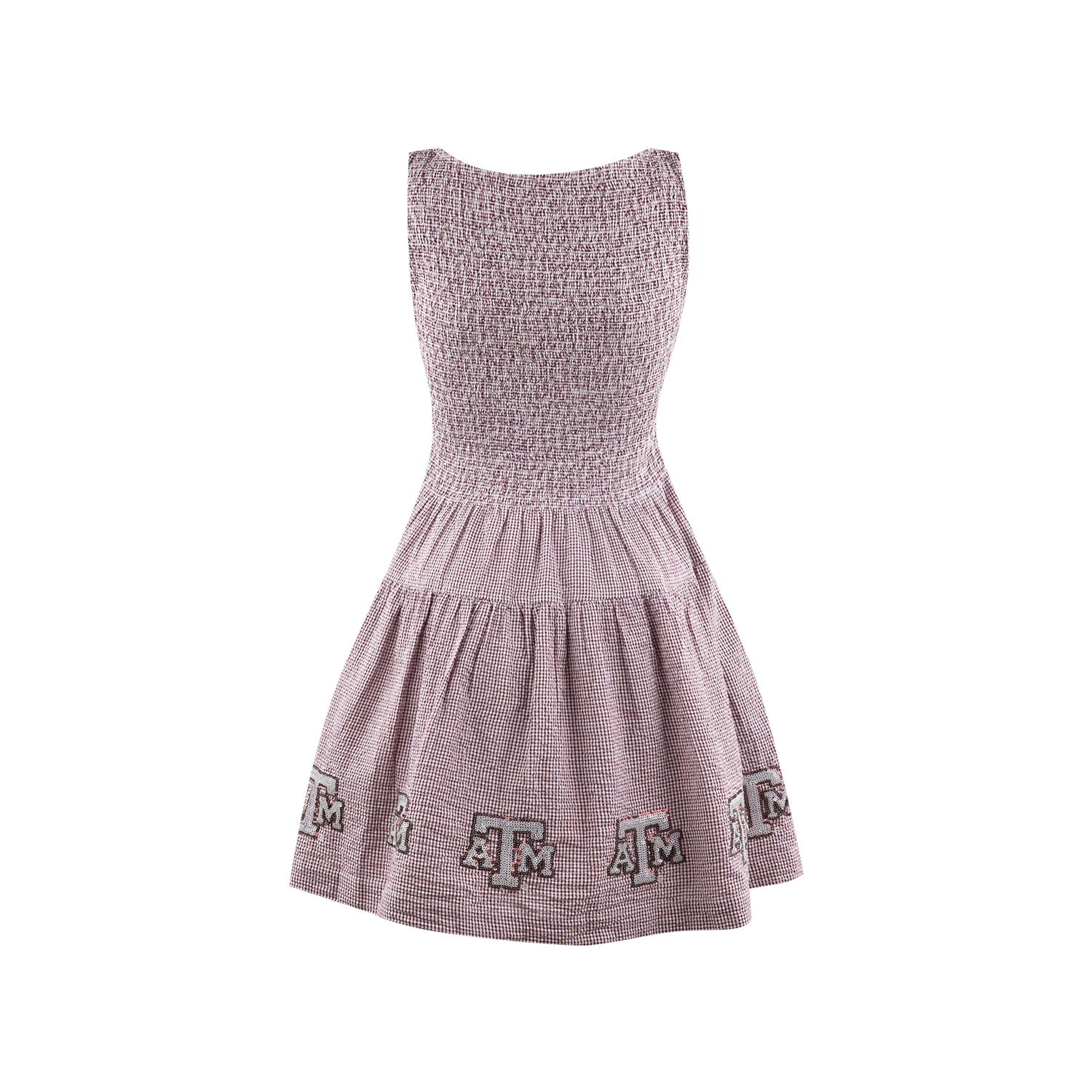 Texas A&M Stewart Simmons Mini Gingham Dress - Maroon